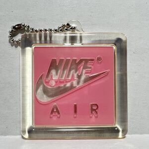 Nike Air Pink Vintage Keychain Hang Tag Plastic Swoosh Collectible